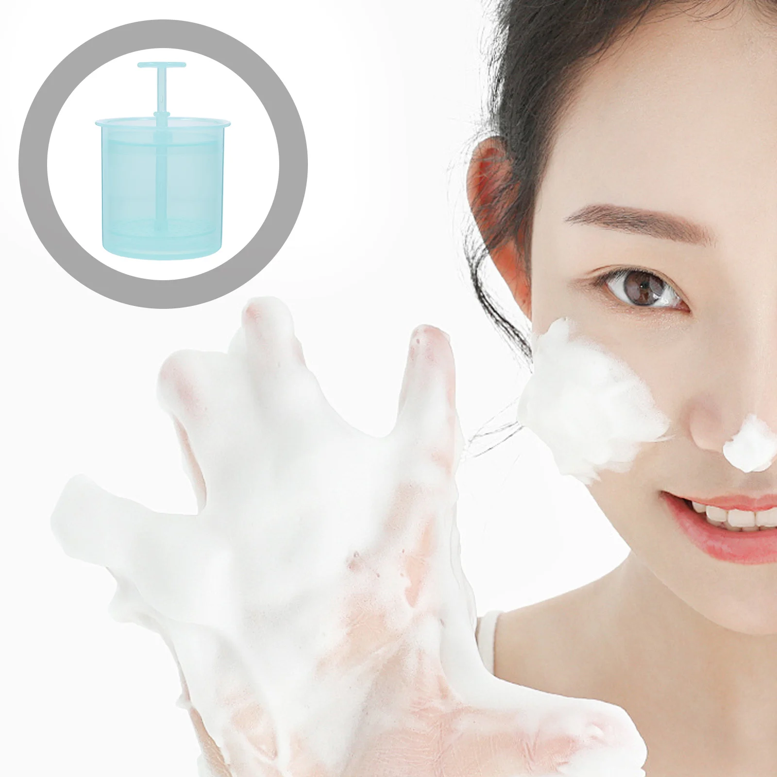 

Foam Dispenser Bottle For Face Wash Automatic Foaming Pump For Deep Cleansing Pores, Oil Dirt Removal, Compatible With All