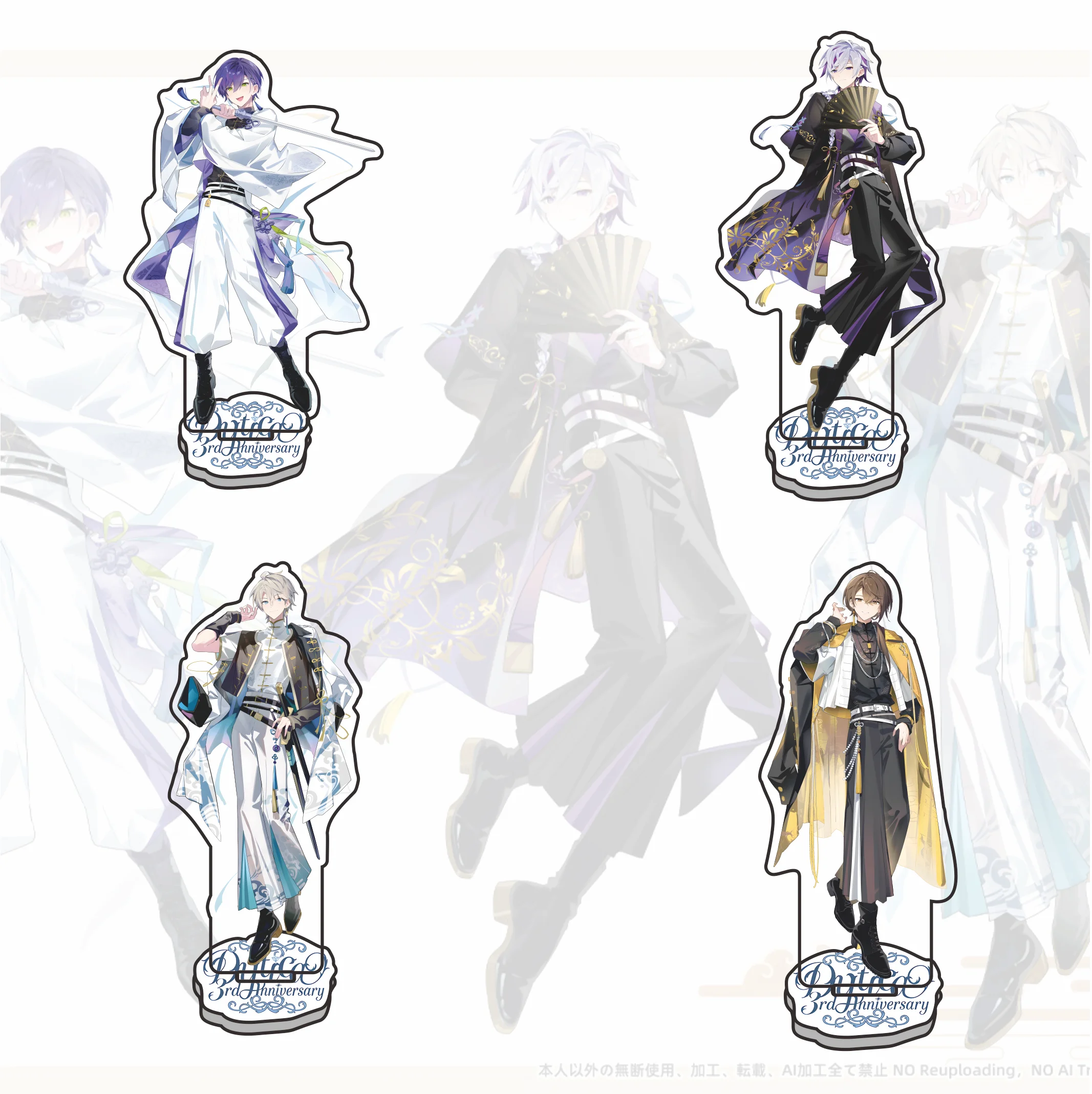 Nijisanji Dytica 3rd Anniversary Acrylic Keychain Desk Decor Anime Stand for Fans
