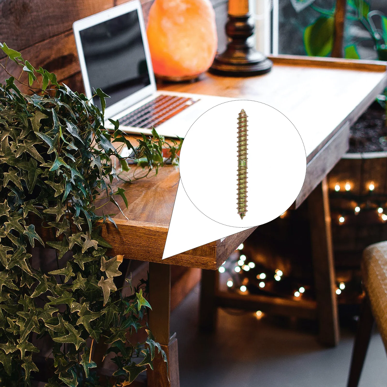 

40 шт. винты с двусторонней головкой, оцинкованные винты с резьбой из углеродистой стали, крепеж от дерева до дерева, мебельный соединительный стержень