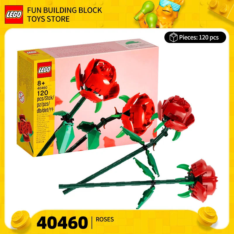 

Строительные блоки Lego 10280, букет цветов 40460, розы, вечный цветок, подруга, подарок на день Святого Валентина, игрушка