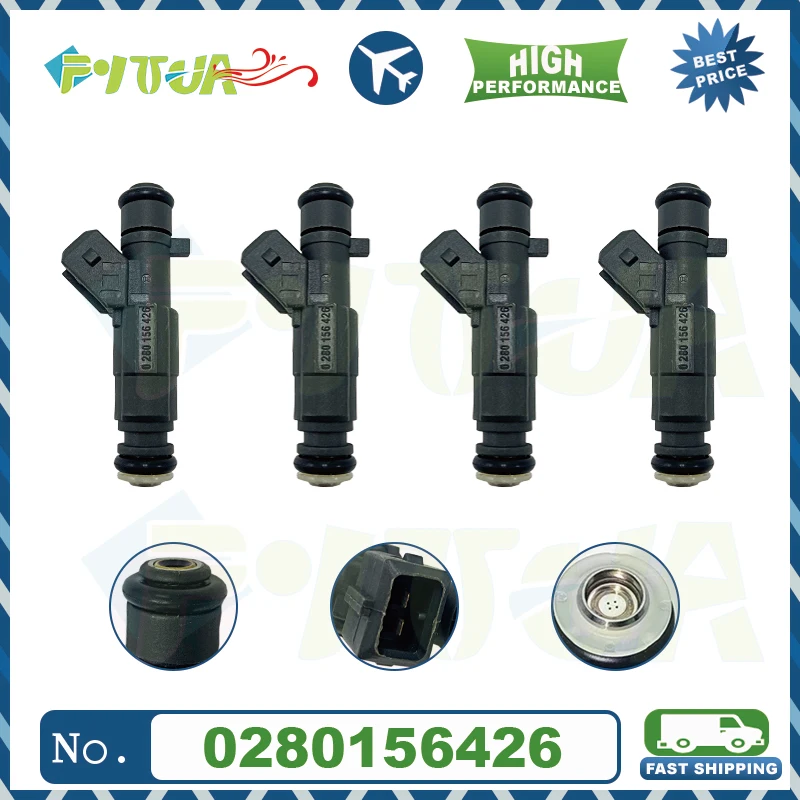 

4pcs Fuel injector 0280156426 For Great Wall FLORID 1.3L 1.5L 4G15 4G13 Harvard M2 COOLBEAR Saiying Voleex C30 Haval M4 Car Par