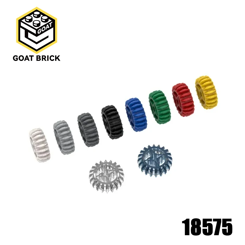 Piezas MOC 18575 32269, engranaje de alta tecnología, 20 dientes, doble biselado con orificio de eje, Compatible con bloques de construcción de ladrillos, juguete de partículas para niños, 10 Uds.