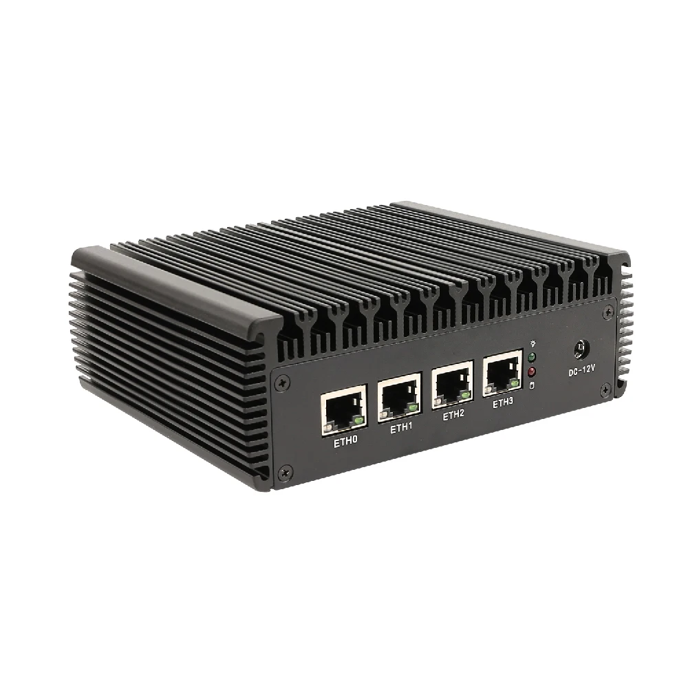 Micro Tường Lửa Thiết Bị, HUNSN ARJ01/RJ01k,Intel Celeron J4125,OPNsense,Untangle,VPN, router PC,4x2.5GbE I225-V, LAN,HDMI,VGA