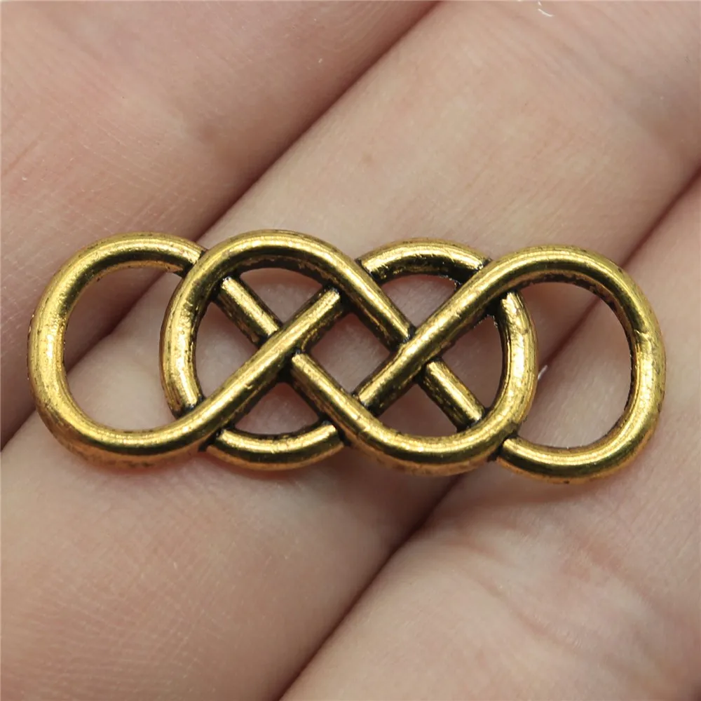 WYSIWYG 10pcs 33x12mm Double Infinity Charm Double Infinity Charm Connector Double Infinity Connector Charm