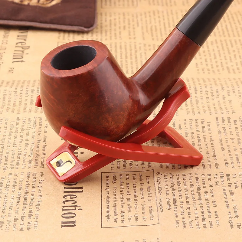 Unique Foldable Stand Smoking Pipe Tobacco Plastic Cigar Pipes Rack Holder Pipe Bracket Ebony Pipe Base Black