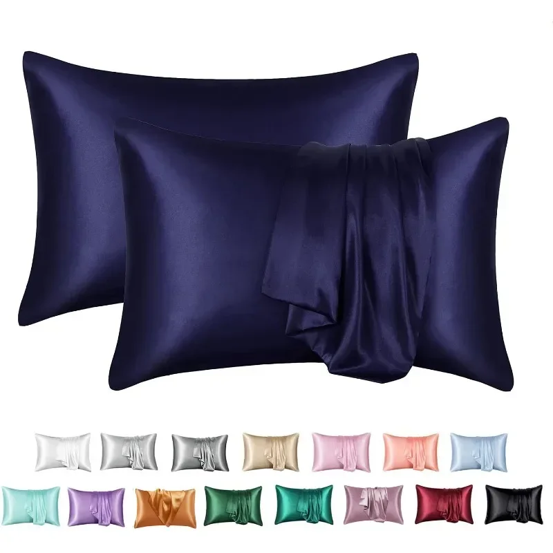 Pillow case White Black Grey Khaki Blue Pink Sliver Bed Pillow Covers Luxury Cases Home Bedding Decor