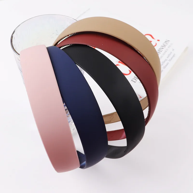 2.5CM Solid Wide Hairband Headband For Women Men Girls Head Bands Hair Band Hoop Hair Accessories Top Holder Non Slip Ornament