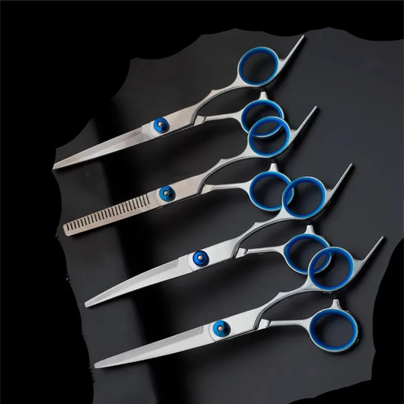 1 Set Split Scissors Pet Grooming Scissors Dog Hair Cutting Tool Set Professional Trimming Dog Hair Curved Scissors