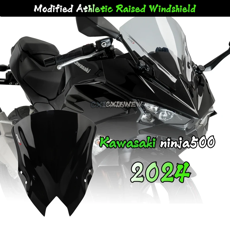 

Motorcycle Windscreen Windshield Double Bubble For KAWASAKI Ninja 500 Ninja500 NINJA 500 NINJA500 SE 2024 2025