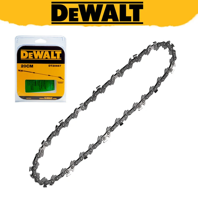 

Цепная пила DEWALT DT20667, 20 см, Вибрирующая конструкция с низкой откидной крышкой, оптимизированная масляная направляющая, износостойкая, приспособления для электроинструментов
