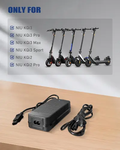 Imagen 2 del producto Cargador de 53,5 V 2A para NIU KQi Air/KQi3/KQi3 Pro/KQi3 Max/KQi3 Sport/KQi2/KQi2 Pro, cargador de batería de 46,8 V para patinete eléctrico NIU