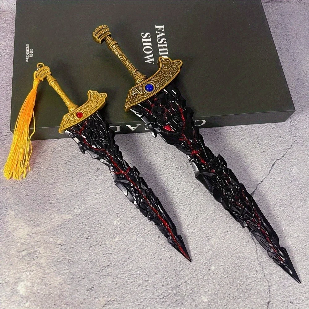8.6/11.4in Metal Elden Katana Iron Blade Sword Real Size Japanese Katana Original Samurai Sabre Anime Ninja Knife Blade Toy Gift