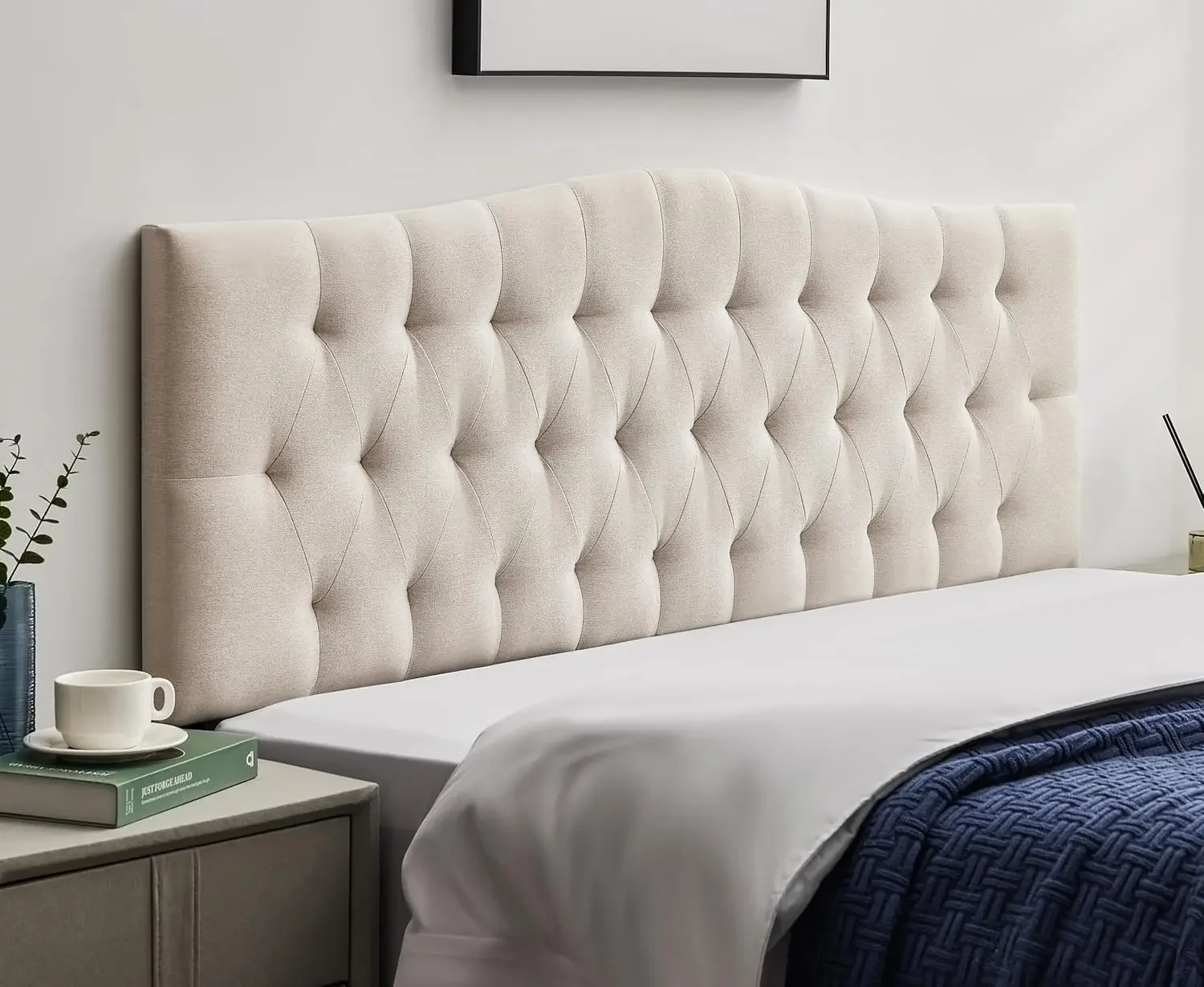 

Upholstered Queen Headboard Only, Adjustable Headboard Queen Size with Legs,Linen Fabric Bed Headboards,Durable Headboard, Moder