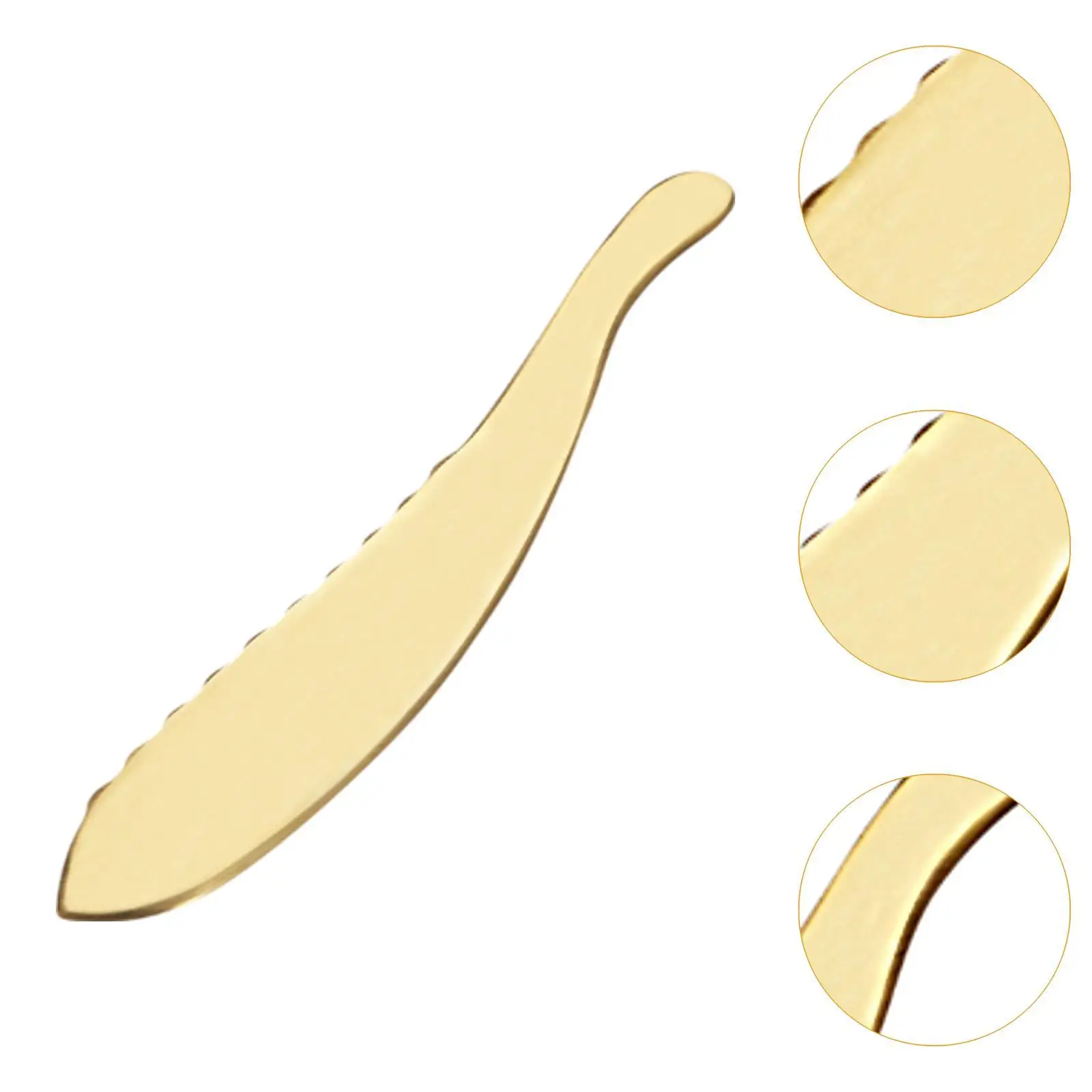 Outil Gua Sha en cuivre multifonctionnel, surface lisse, outil facial, masseur manuel pour le dos, le cou, les yeux, la taille, le visage