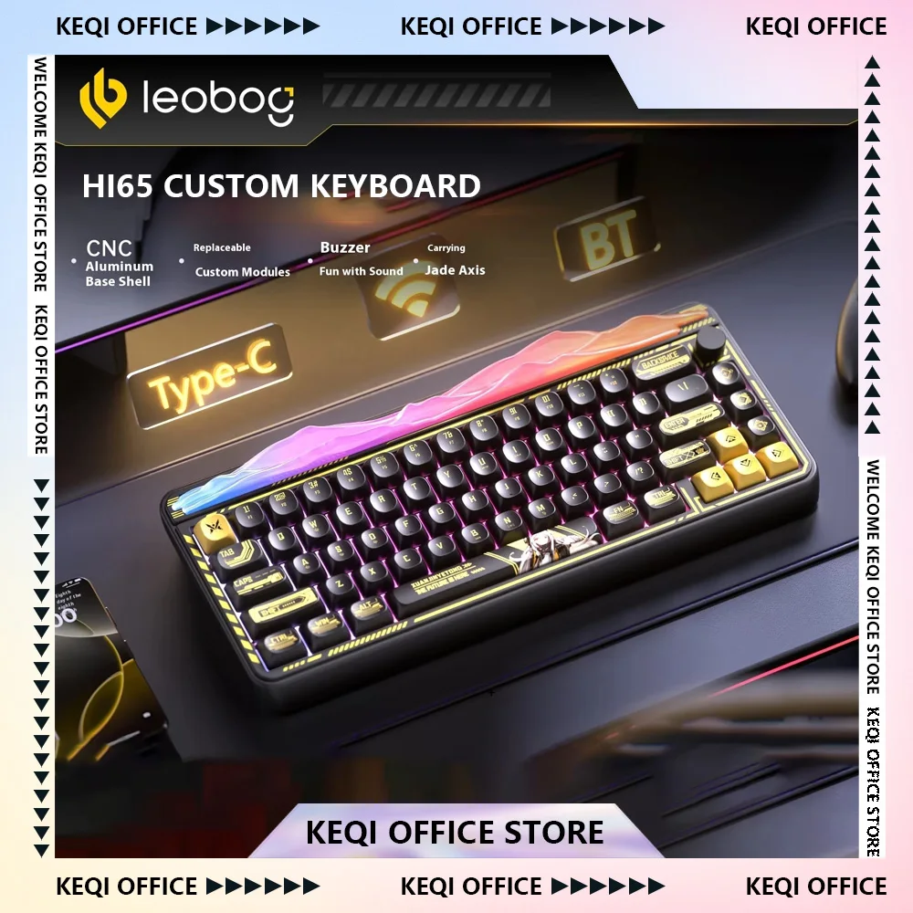 

New Leobog Hi65 Mechanical Keyboard Wireless Bluetooth 3Mode RGB Hot Swap Gaming Keyboard Custom E-sports Desktop Accessories