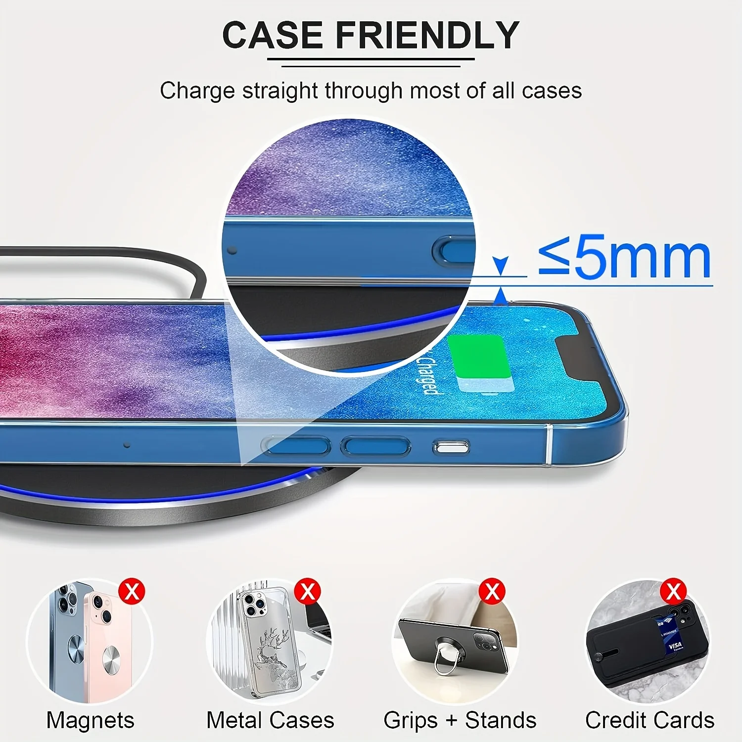 100W Wireless Charger Pad for iPhone 14 13 12 11 Pro Max X Samsung Xiaomi Phone Chargers Induction Fast Charging Dock Station