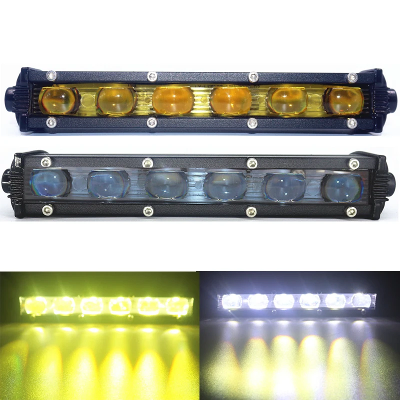 7inch 30W Car LED Work Light Bar Spot fog Lamp White Lemon Yellow Universal for Offroad 4x4 SUV ATV Motorcycle Car Accessories