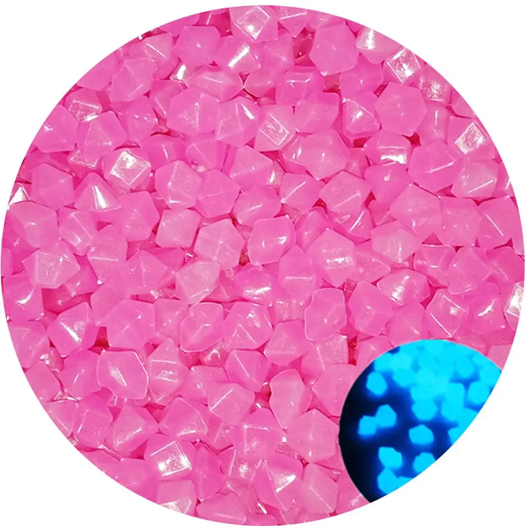 Wide Use Glow In Dark Colorful Safe Luminous Stones Aquarium Ornament Decorative Pebbles Lawn Decor