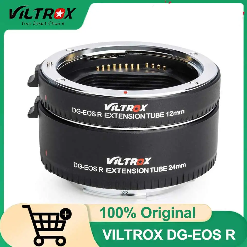 

VILTROX DG-EOS R Металлическое крепление с автофокусом, макроудлинительное кольцо (12 мм + 24 мм) для объектива Canon EOS R/EOS RP и корпуса камеры