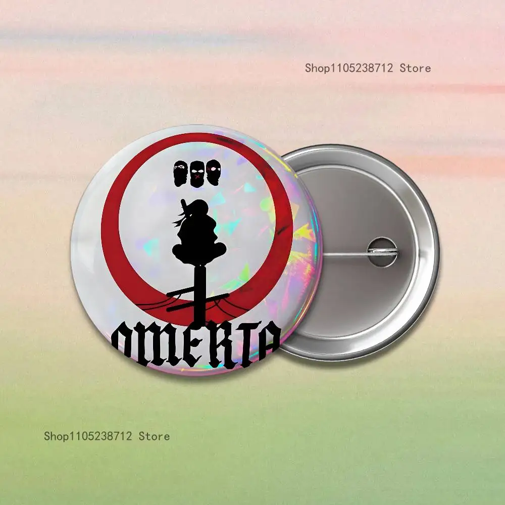 Omerta Maes 47 شارات دائرية عاكسة بالليزر وحقيبة دبابيس وديكورات الملابس والمقتنيات والهدايا للأصدقاء