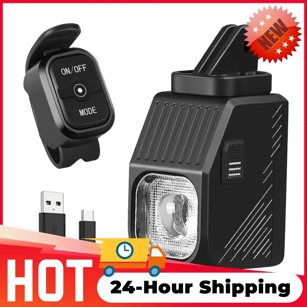 

Wireless Remote Bike Headlight Type-C USB Rechargeable Cycling Flashlight LED Bicycle Hanging Light Bicycle Front Lamp Cycling