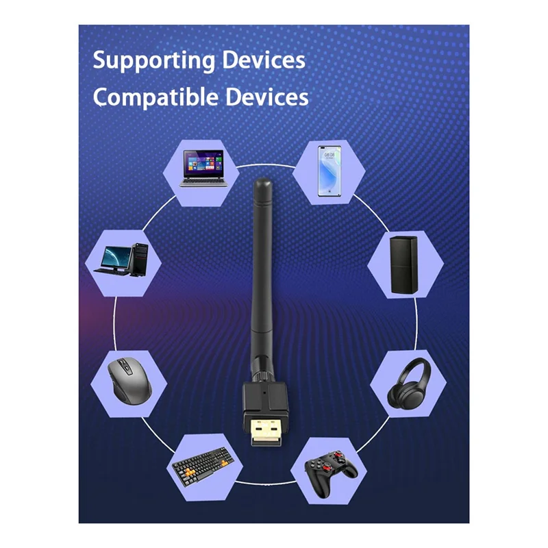 100M USB Bluetooth 5.3 Adaptador USB Bluetooth Transmissor Receptor Antena Externa Adaptador Bluetooth