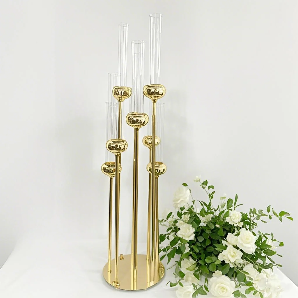 

Metal Candlesticks for Home Decoration, 8 Arms Candle Holders, 91 cm Height, Luxury Wedding Table Centerpiece, 2Pcs,5 Pcs,10Pcs