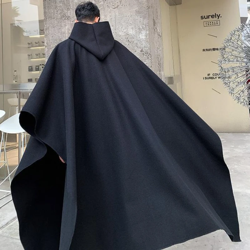 Hooded Trench Coat New Spring and Autumn Yamamoto Style Dark Personality Medium and Long Super Loose Jacket