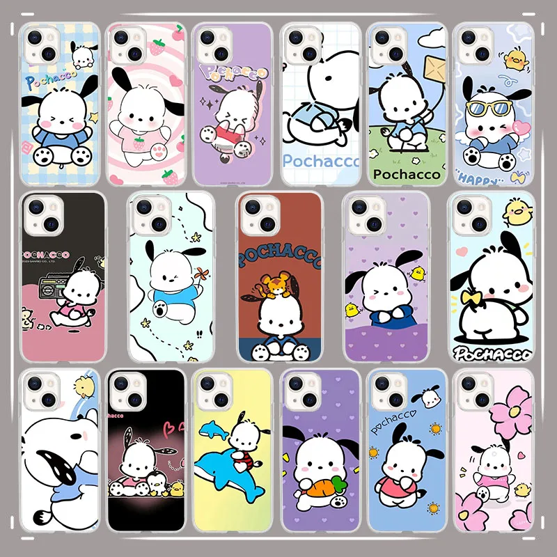 AU-53 Pochacco Clear Case For Moto G42 G32 G23  G22 G14 G84 G62 G04 G24 G72 G71 G73 G32 G34 G6 E5