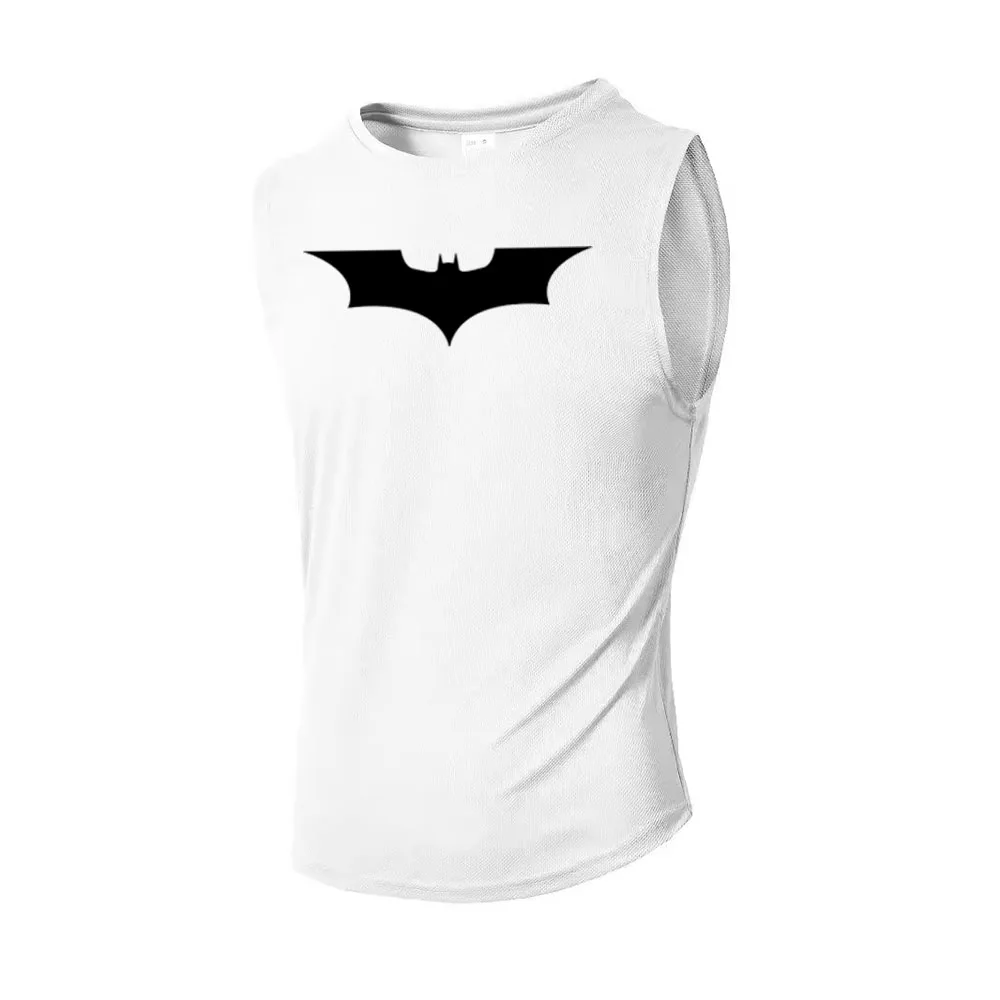 Bat Printed Men's Loose Sleeveless T-shirt Autumn inner wear Running T Shirt Gym Fitness Jogging Vest Male Casual Shirt Tops - Image 3