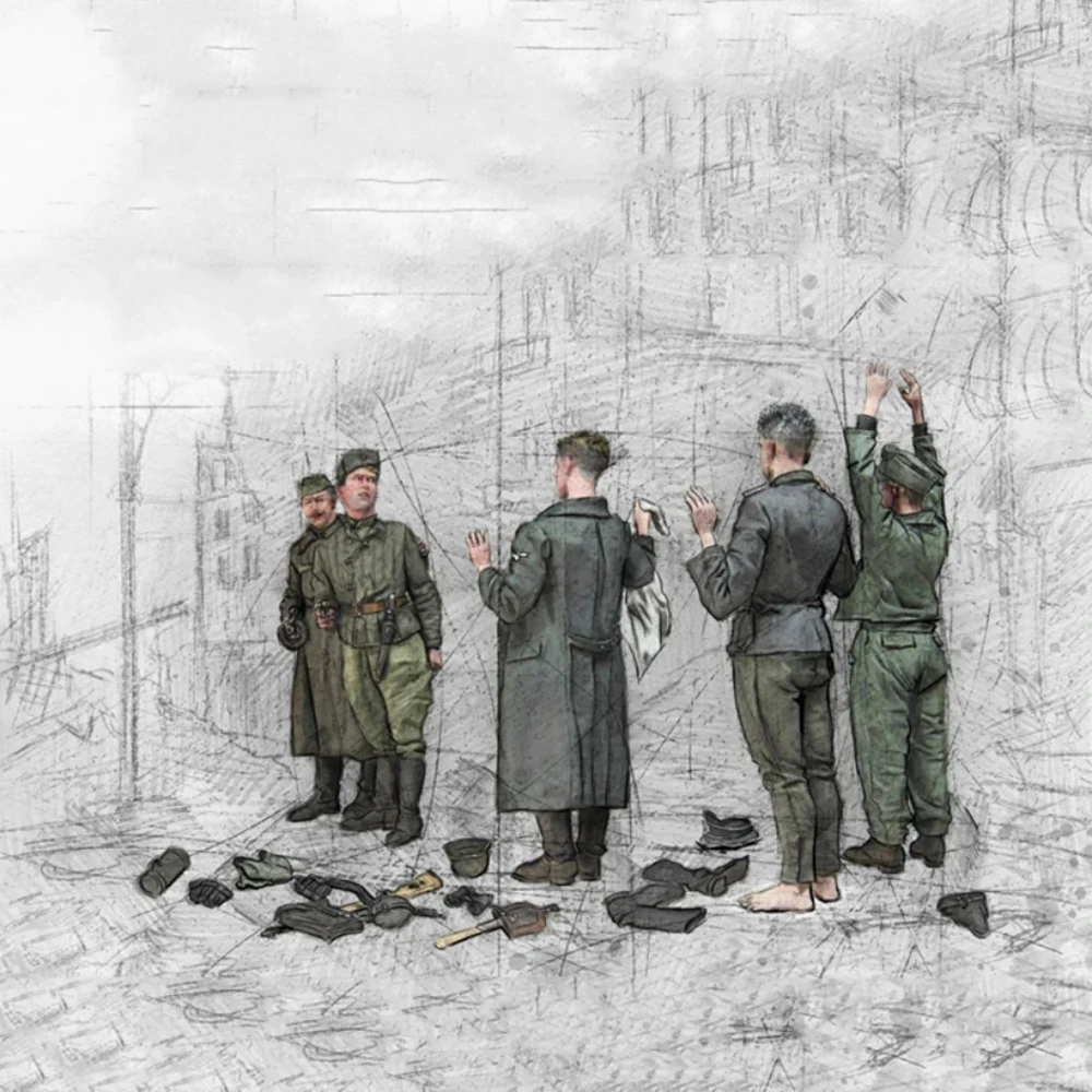 Kit de figurines en résine non peintes, thème militaire, (5 personnes), non assemblé et non peint, GK, 741R, 1/35