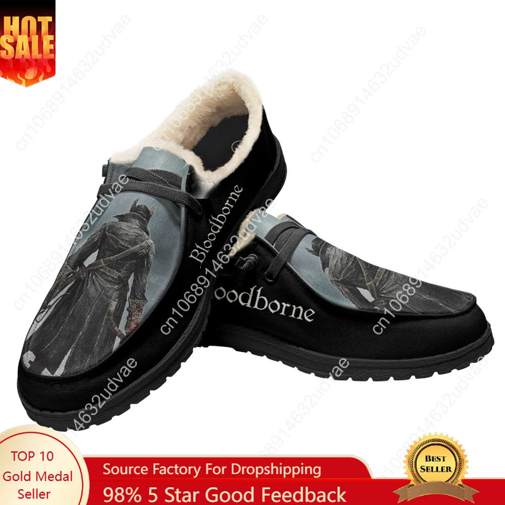 

Bloodborne Casual Shoes Plush Flat Shoe Men Woman Breathable Casual Outdoor Lightweight Footwear Couple Custom Made Shoe
