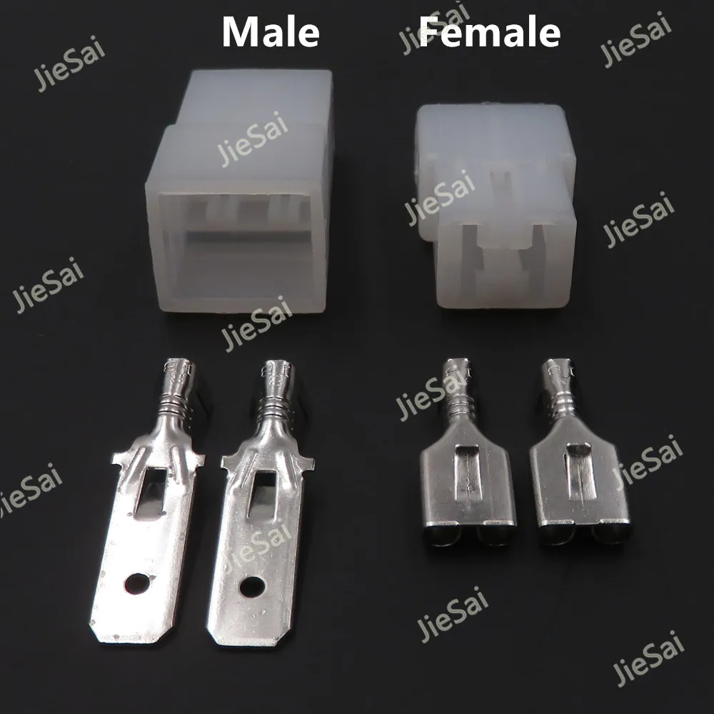 2 Pin Male Female Automobile Plug Electrical Socket 180924-5 180923-5