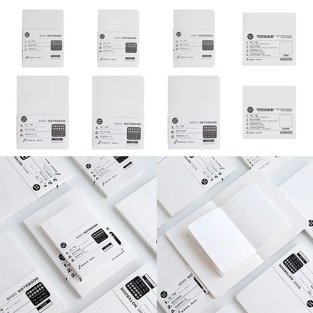 A5 a6 Replacement Basic Notebook Paper White Replaced Refill Notebook Horizontal Grid Blank Notebook Internal Page Diary