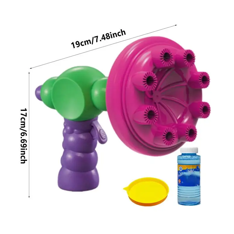 Automatic Bubble Machine Sunflower Bubble Blower Machine With Music 8 Holes Portable Bubble Maker Machine For Kids Electric