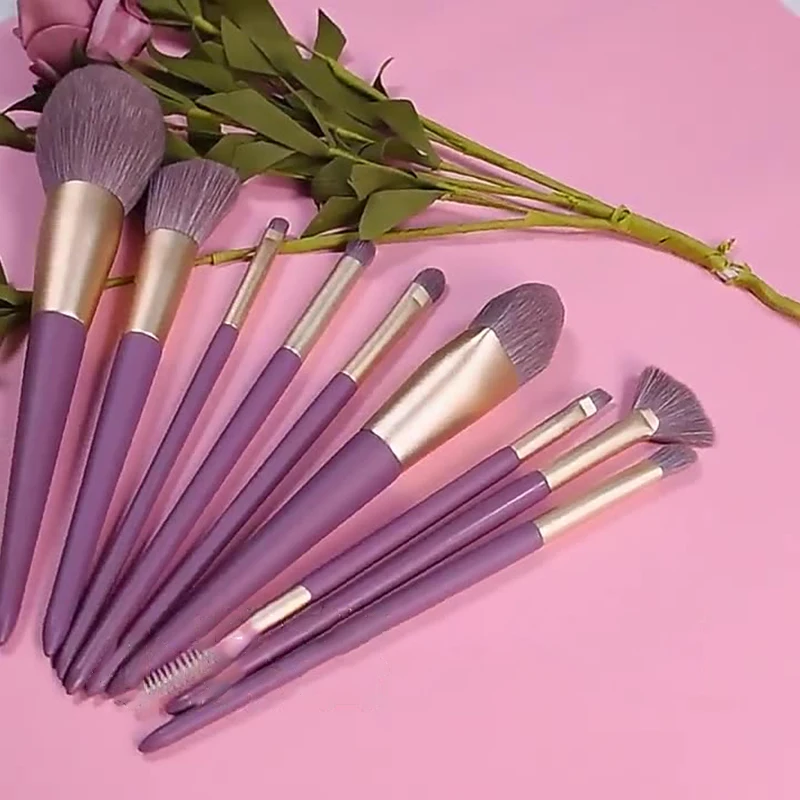 10PCS Kosmetik Pinsel Set Super Weiche Pinsel Set Newcomer Pinsel Foundation Lose Pulver Lidschatten Pinsel