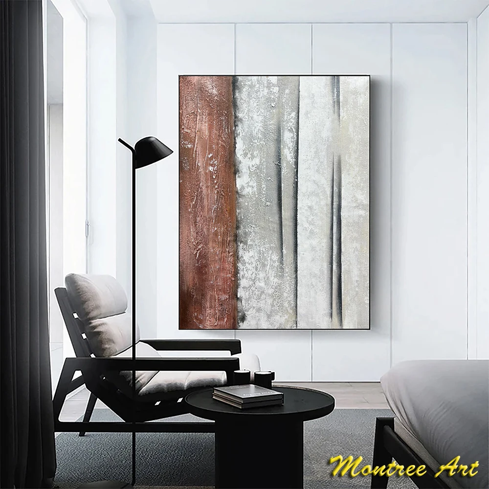 Hand Painted Oil Painting Original abstract multicoloured canvas vertical wall art Stylish wall decor Living room wall art Decor