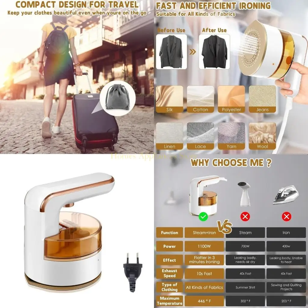 

D0AB 1000W Handheld Garment Steamer Electric Ironing Machine Steam Clothes Generator