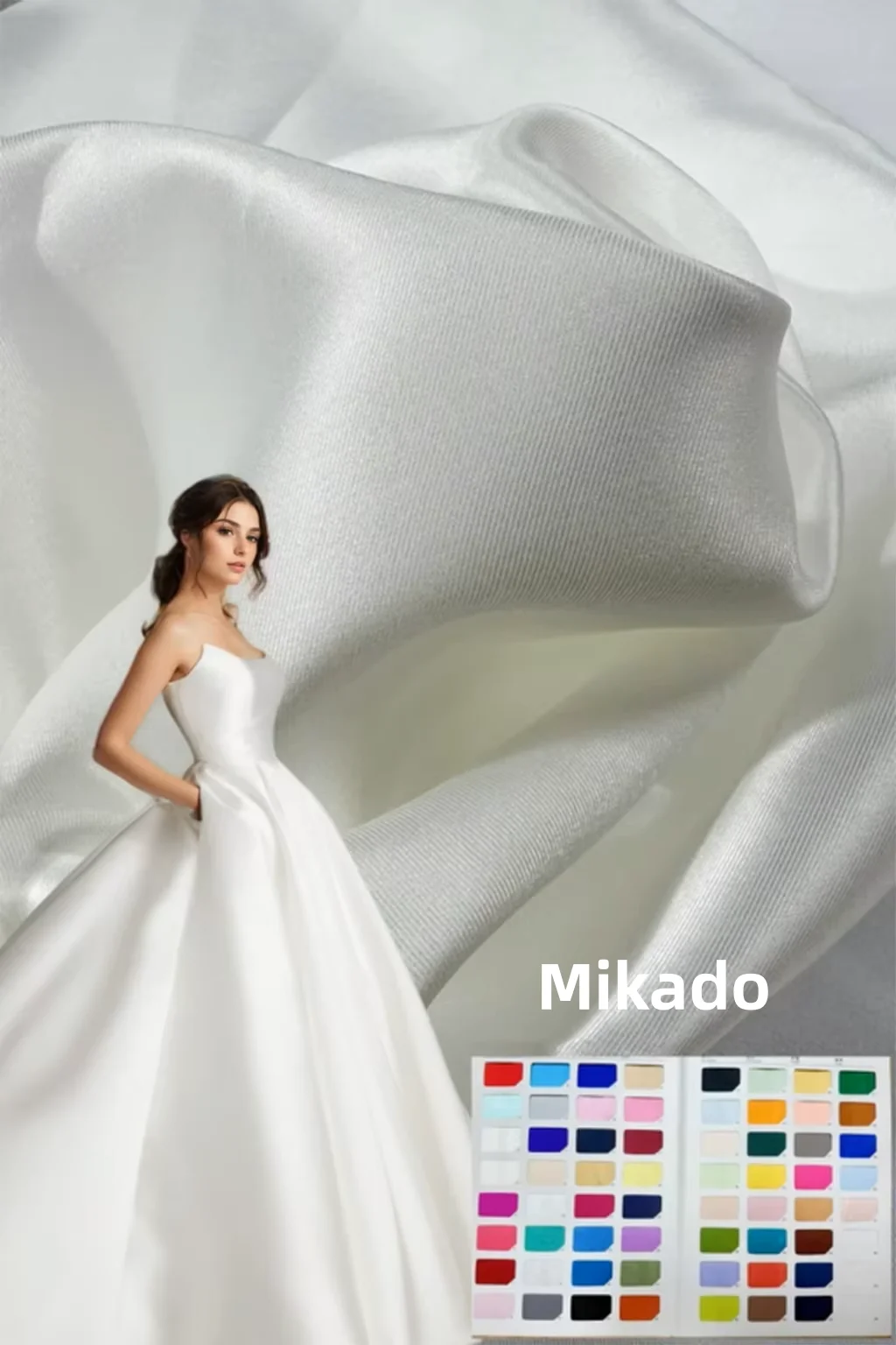 

Микадо саржа атласная ткань шитье свадебное платье принцессы обеденное платье DIY дизайнерская ширина 1,5 м дизайнерская ткань