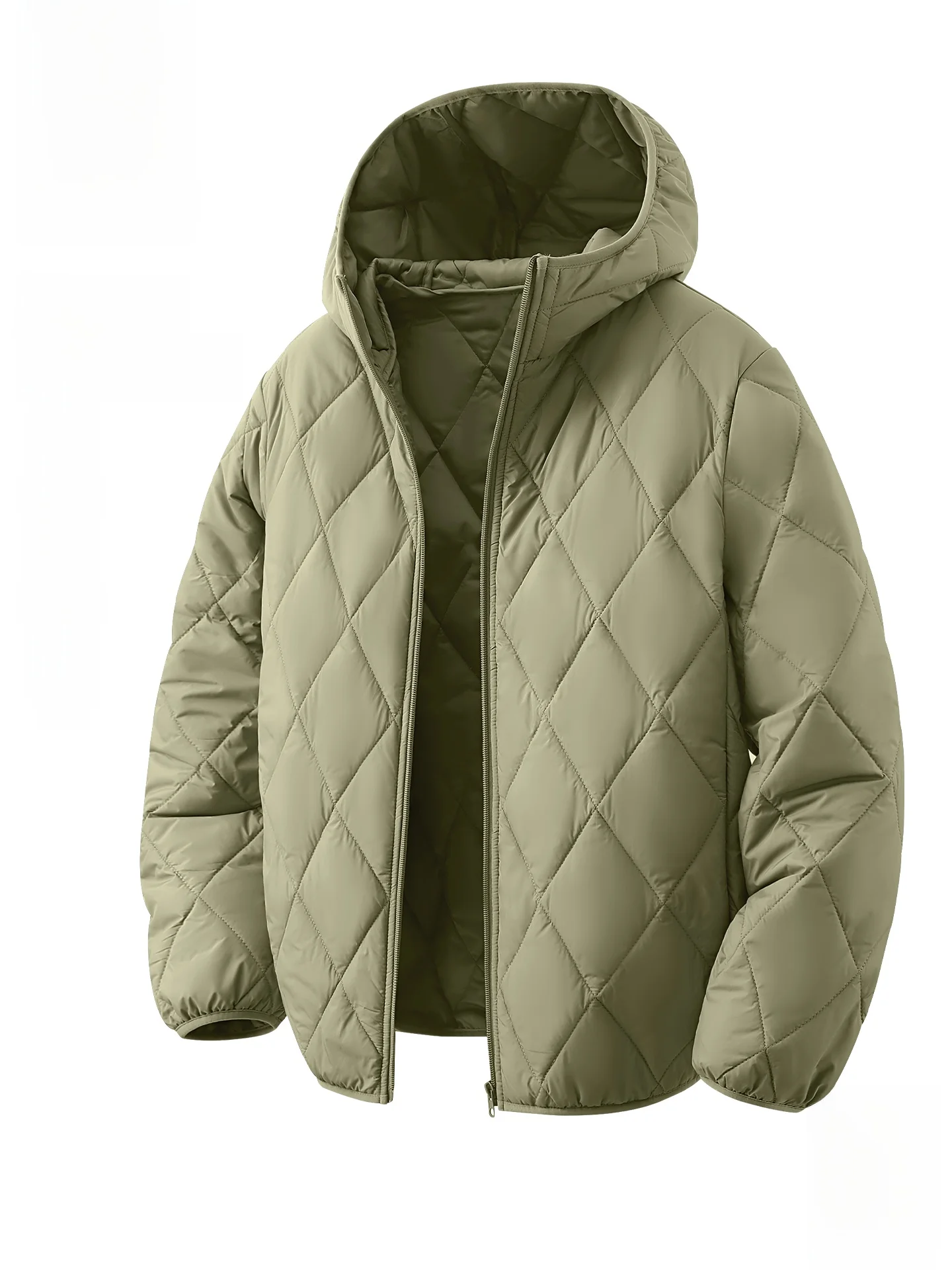 

Monkey Hooded Jaet Lightweight down Alternative Cotton Men's Casual Winter Coat Warmth Polyester Fiber Long Sve