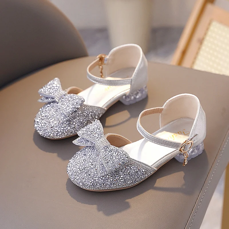 Baby Girls Princess Shoes Bow Stage Elegant Cute Kids Sandals Casual Comfortable Crystal Catwalk Fashion Spring/summer Students