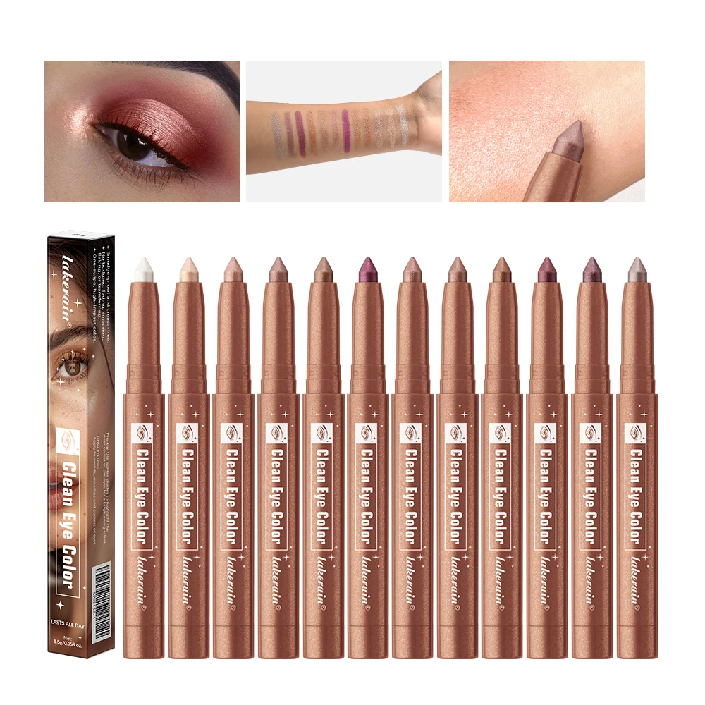 Lakerain Eyeshadow Sticks, extrem cremige, leichte, aufbaubare Formel, wischfeste, langanhaltende Augenfarbe