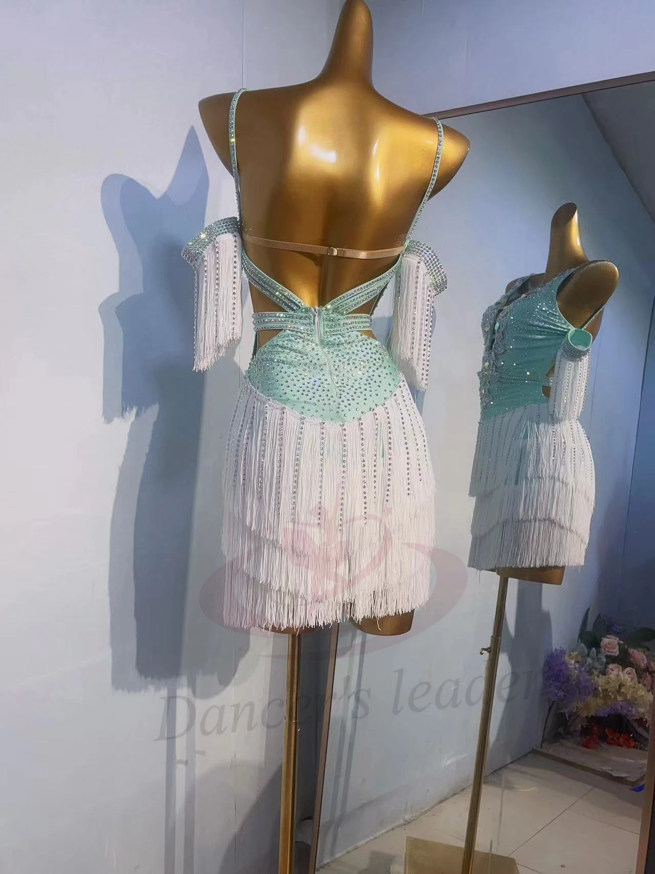 라틴 댄스 대회 여성용 고급 맞춤형 반짝이는 드레스, 술, 룸바 탱고 퍼포먼스, 블랙 풀 드레스