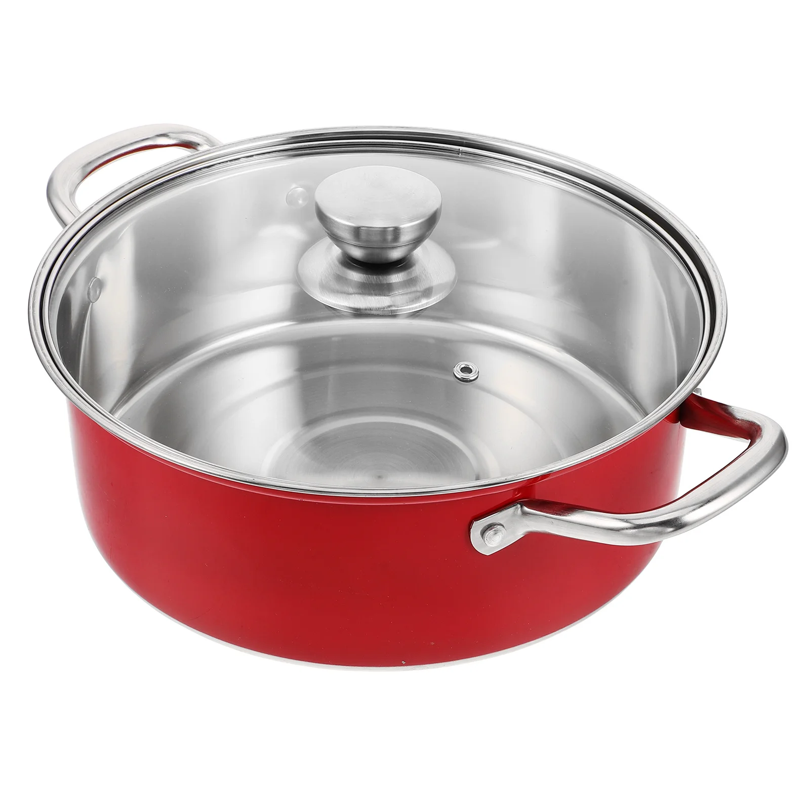 

Stainless Steel Stockpot Large Capacity Thickened Boiling Cooking Soup Stew Hot Pot Canning Deep Cooking Pot Ramen Cooker