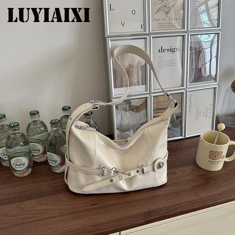 Casual Large Capacity Women's Fashion Shoulder Bag Urban Minimalist Style PU Material Tote Bags Versatile Crossbody Bolsa Sac