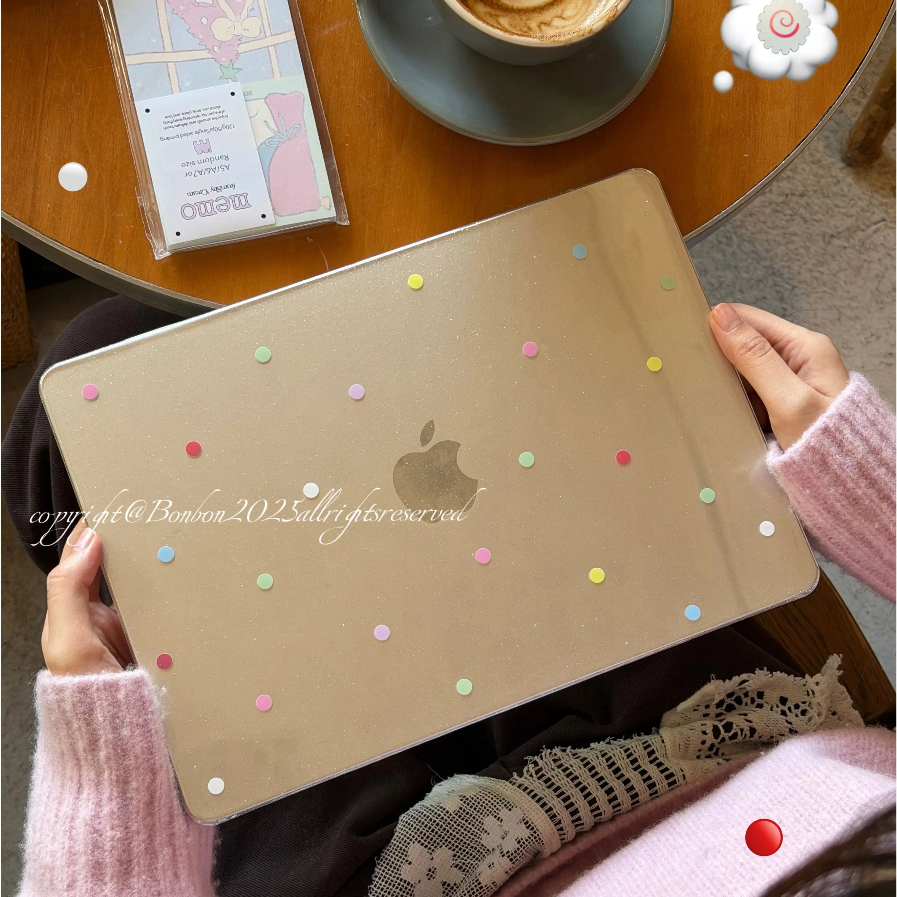 Colorful Polka Dots Glitter New Laptop Case For Macbook 13Neo A3404 Air13.6 13.3 15 M4 M3 M2 A2681 A3113 A3240 Protective Cover