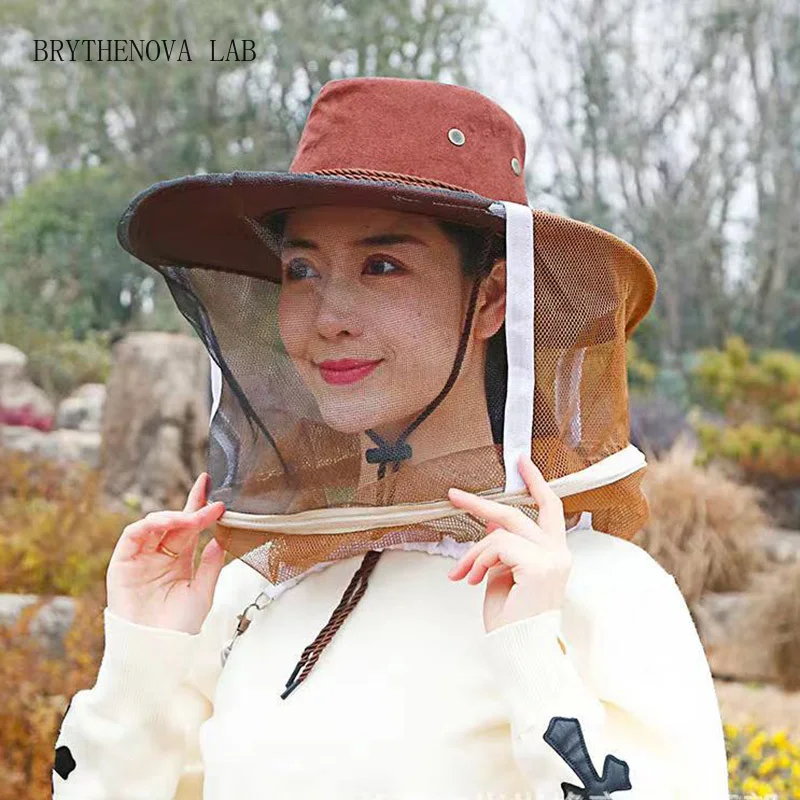 Beekeeper Protective Hat Anti Bee Fabric Nylon Net Hat Yarn Beekeeping Protector Cap Cowboy Comfortable Design