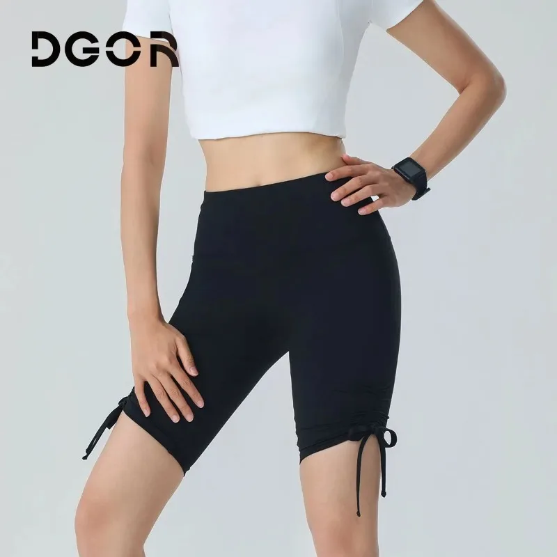 

Women High Waist Drawstring Biker Shorts Quick Dry Breathable Yoga Fitness Running Pants