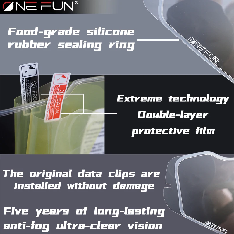 خوذة ONE FUN KRIOS PRO دبوس قناع فيلم مضاد للضباب لعدسة Klim KRIOS PRO/TVD قفل فيلم مضاد للضباب ملحقات خوذة الدراجة النارية