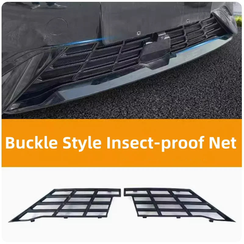 For BYD SONG L 2023 2024 Exterior Accessories Mesh Grille Grill Insert Net Anti-mosquito Dust Buckle Style Insect-proof Net